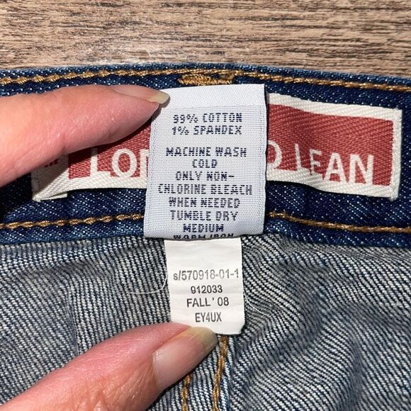 Gap Women's Cotton Stretch Long‎ And Lean Wide Leg Jeans Blue Size 6R - Picture 6 of 9